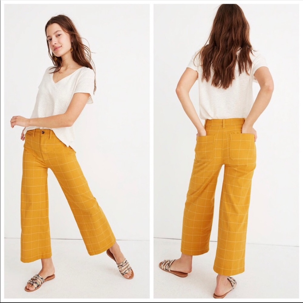 MADEWELL Wide-Leg Emmett Crop Pants